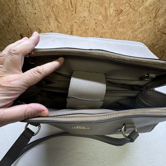 Coach Stanton Carryall, Grey Birch, Missing Shoulder Strap For Crossbody - Picture 7 of 14